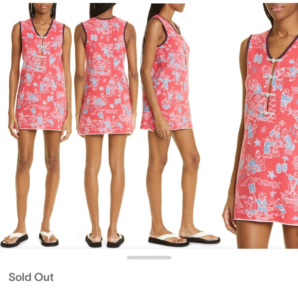 YanYan Laza Jacquard Wool Blend Sleeveless Minidress size XS